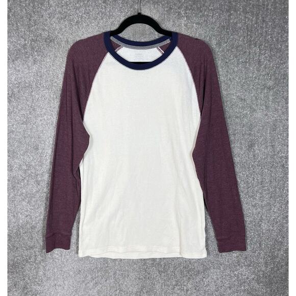 Old Navy Soft Washed‎ Waffle Knit Raglan Shirt Mens Size Large Stretch Pullover - Picture 1 of 7